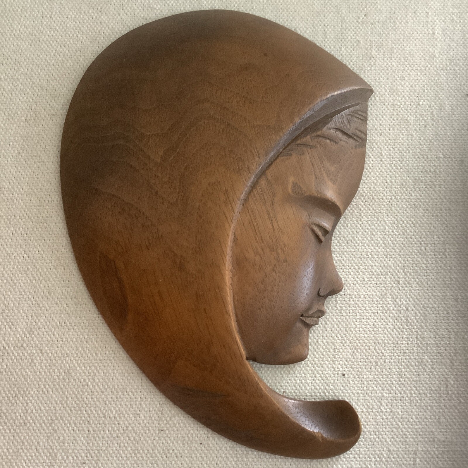 VTG Wood Carving Antoine Berube St Port-Joli Quebec Canada Folk Art Face 3D