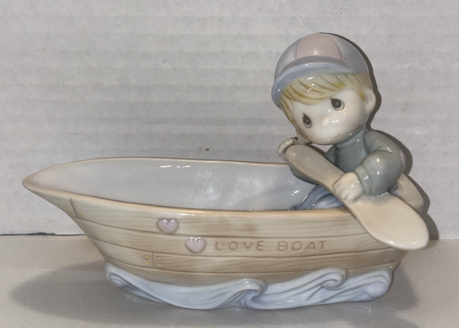 Enesco Precious Moments LOVE BOAT Ice Cream Syrup Boat Figurine Glossy