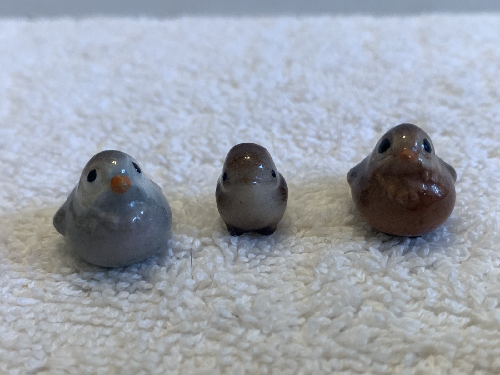 VTG Hagen-Renaker Miniature Bird Family – 3 Figurines USA
