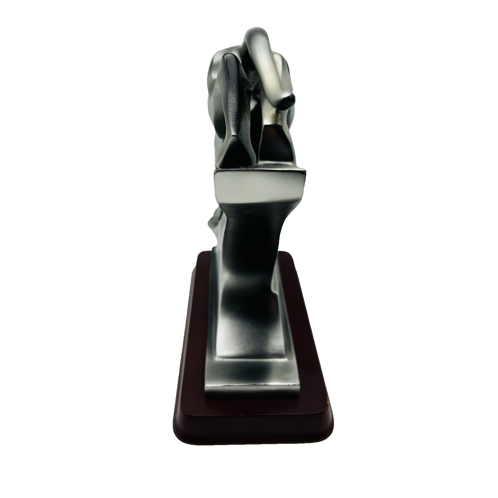 Herco Panther Puma Sculpture Modern Art Deco Style Silver Tone Figurine