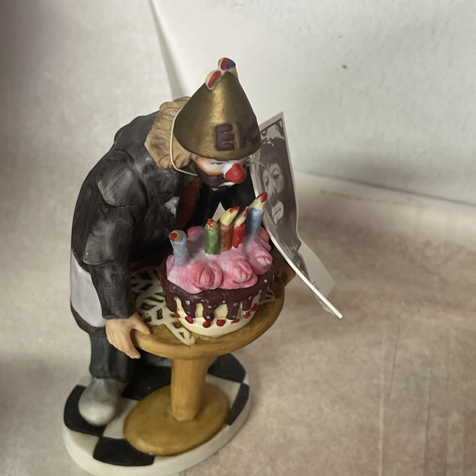 Emmett Kelly Jr Clown 75th Birthday Jubilee Porcelain Lambro Figurine Signed 6″
