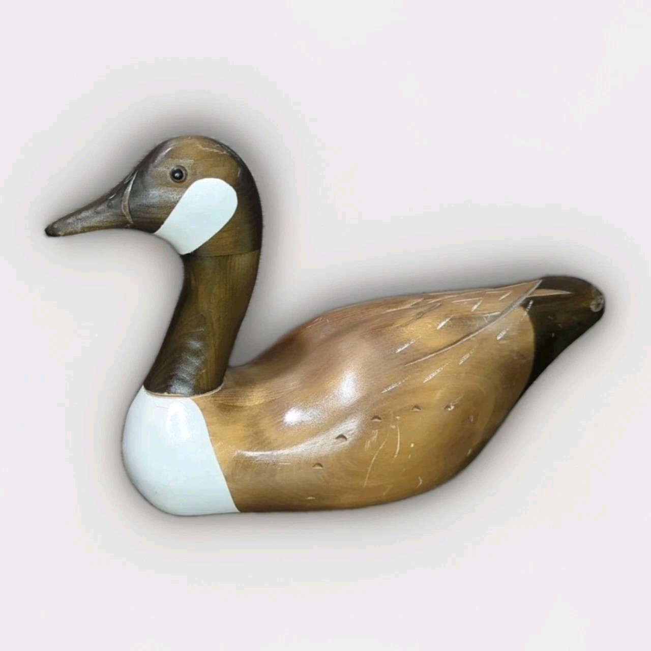 Vintage Canada Goose HUMMEL WATERLOO Hand Carved CANADA Wood Decoy Signed 14″X9″