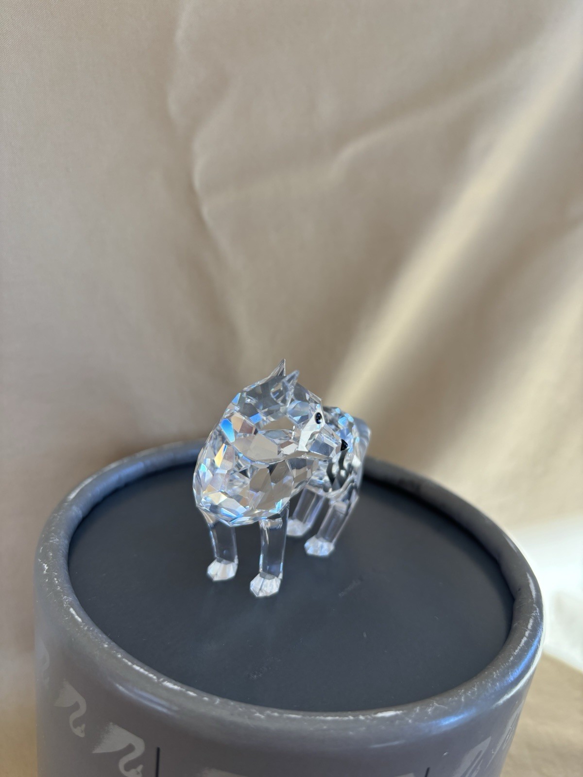 Swarovski Crystal Wolf Retired With Box