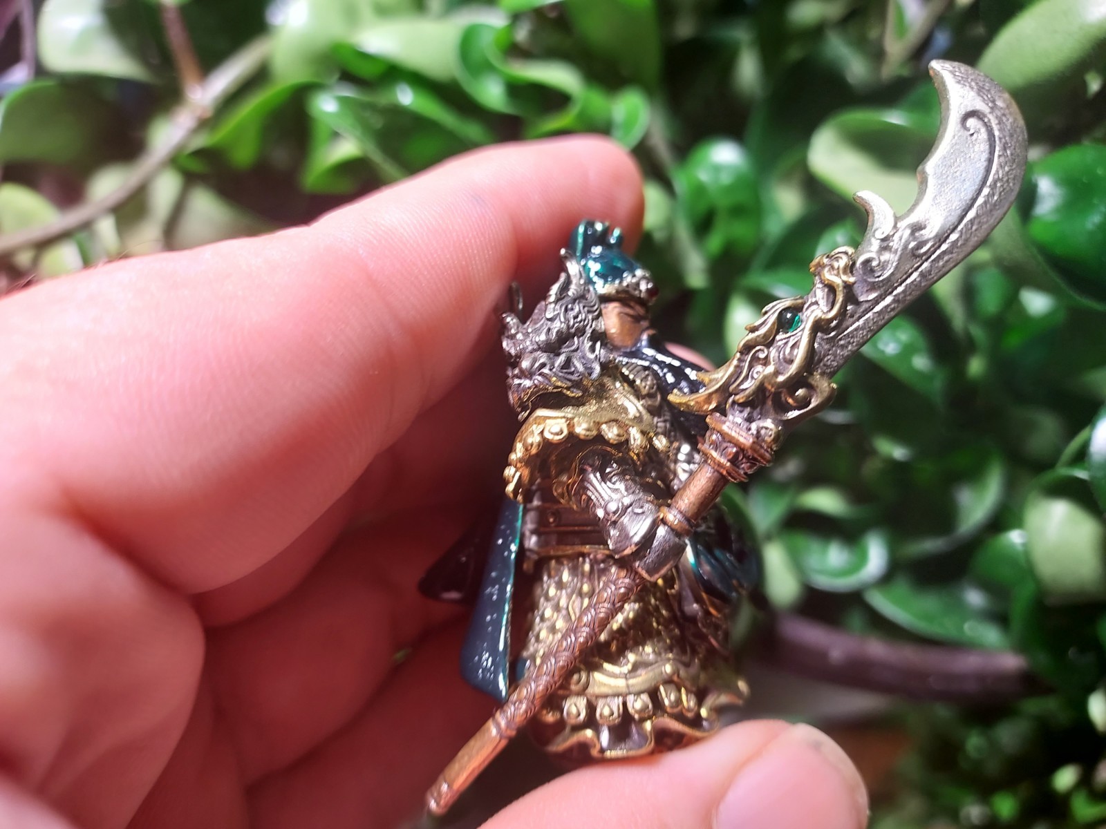 Guan Yu Figurine, Magnetic Metal Statue