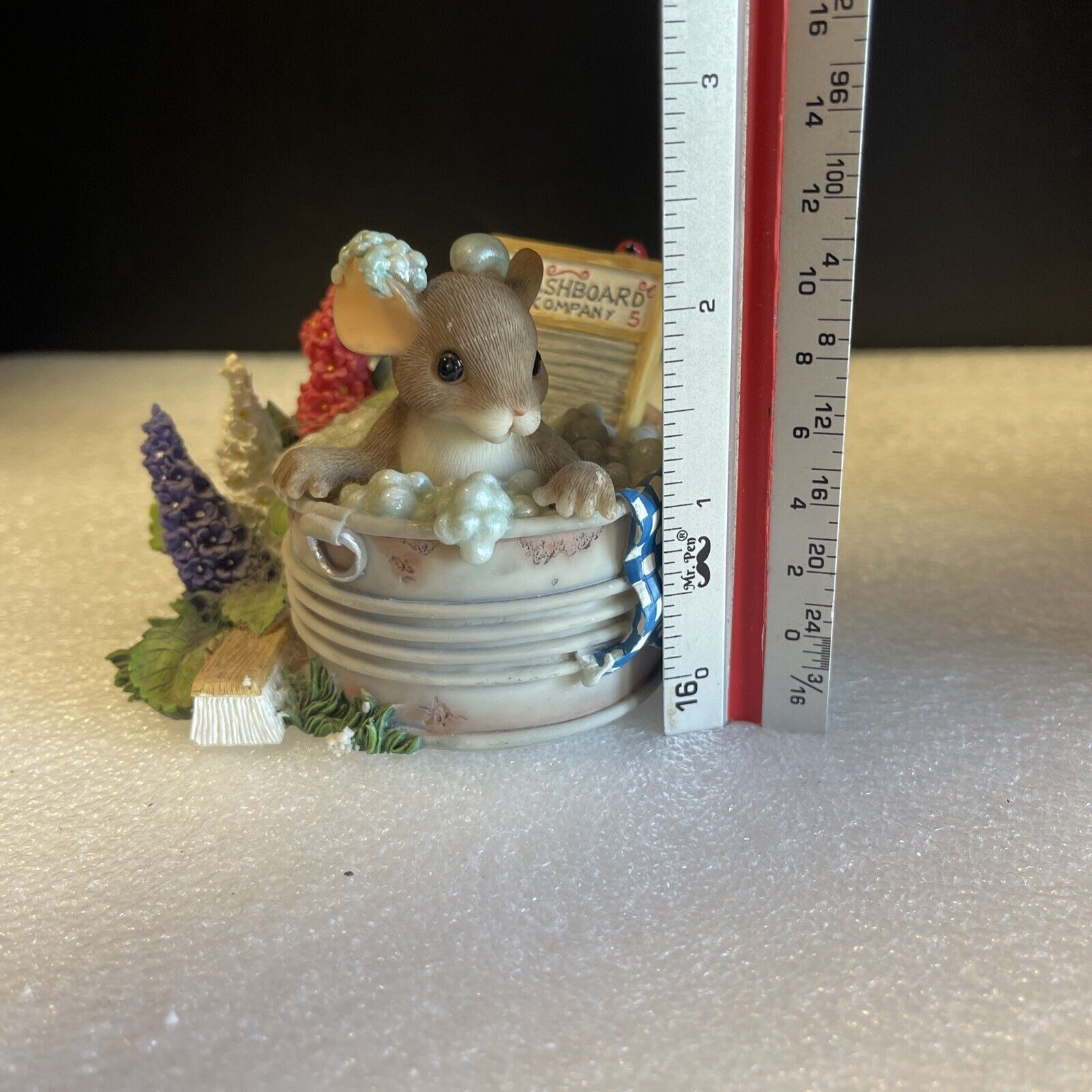 Charming Tails “Good Clean Fun” Bath Time – Flowers – Fitz & Floyd Washboard
