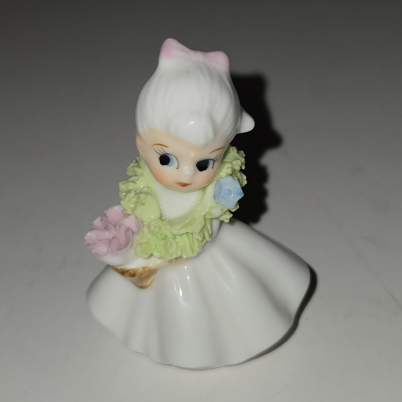Vtg Napcoware Bone China Flower Girl of the Month Figurine 2″