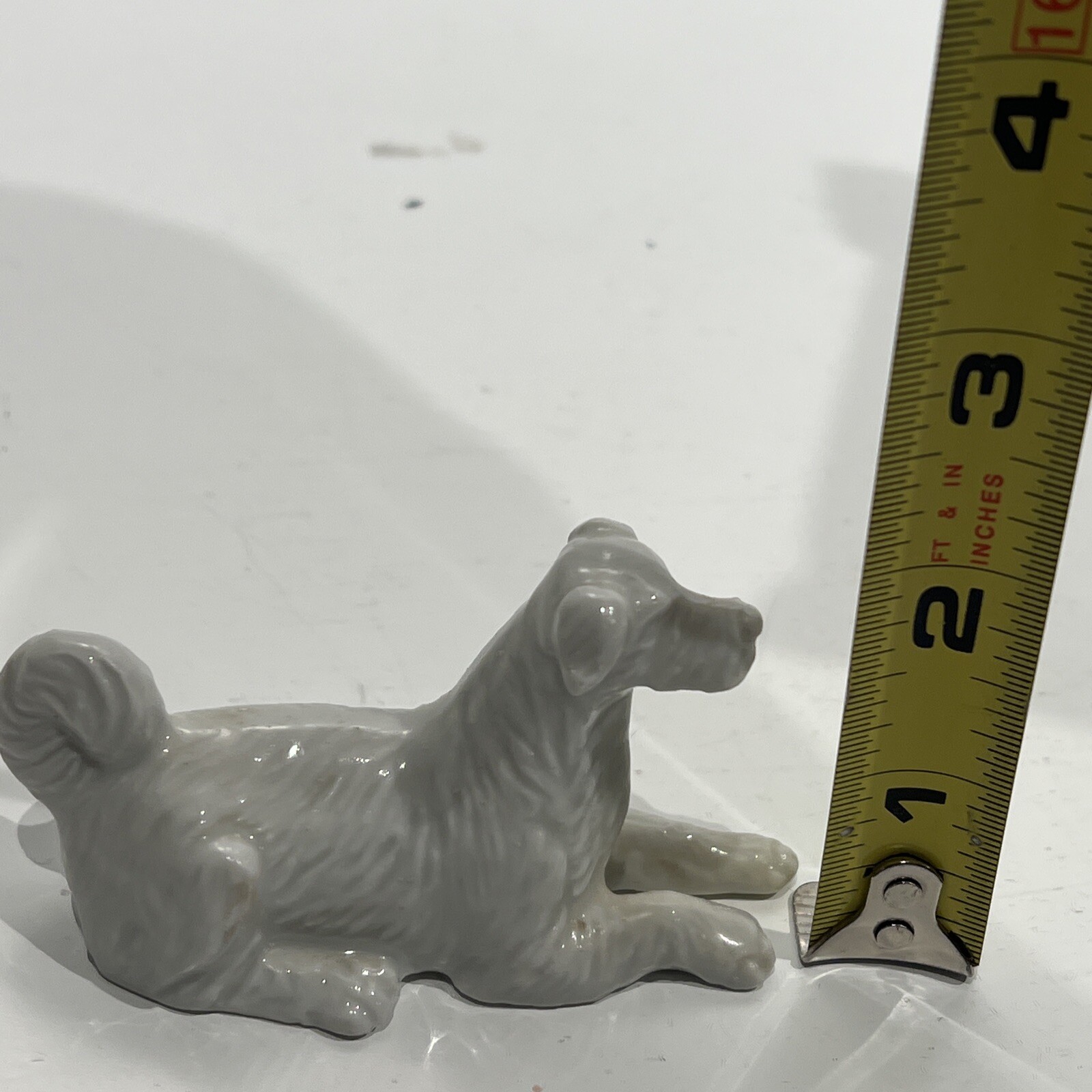 Vintage Enesco? Off White Porcelain Dog Figurine With Marking