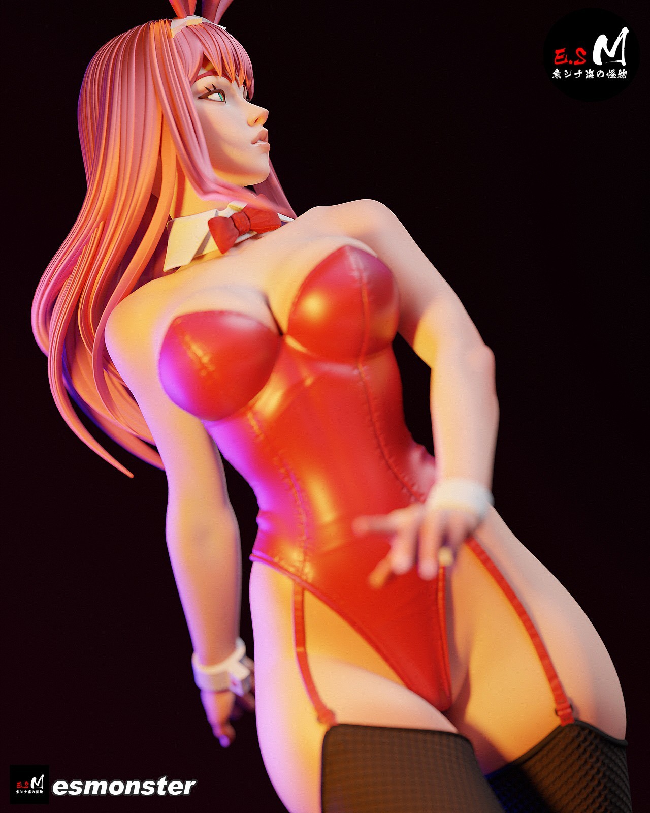 ES Monster Unpainted Unassembled Zero Two Bunny Figure Model Kit 1:42-1:4 scale