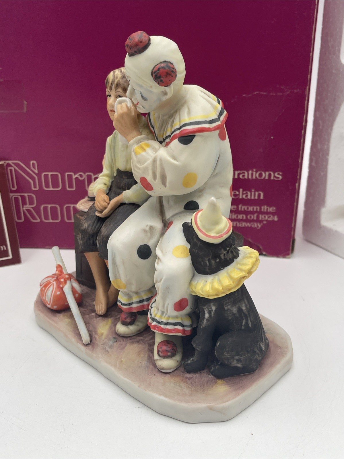 Vintage Gift World of Gorham 1924 Norman Rockwell The Runaway Porcelain Figure