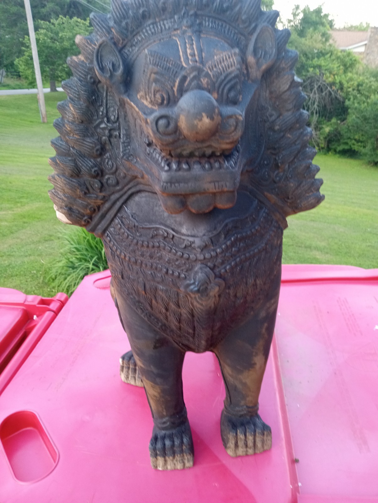 22″ Foo Dog 1980s By Austin Productions Has Some Chips As-is