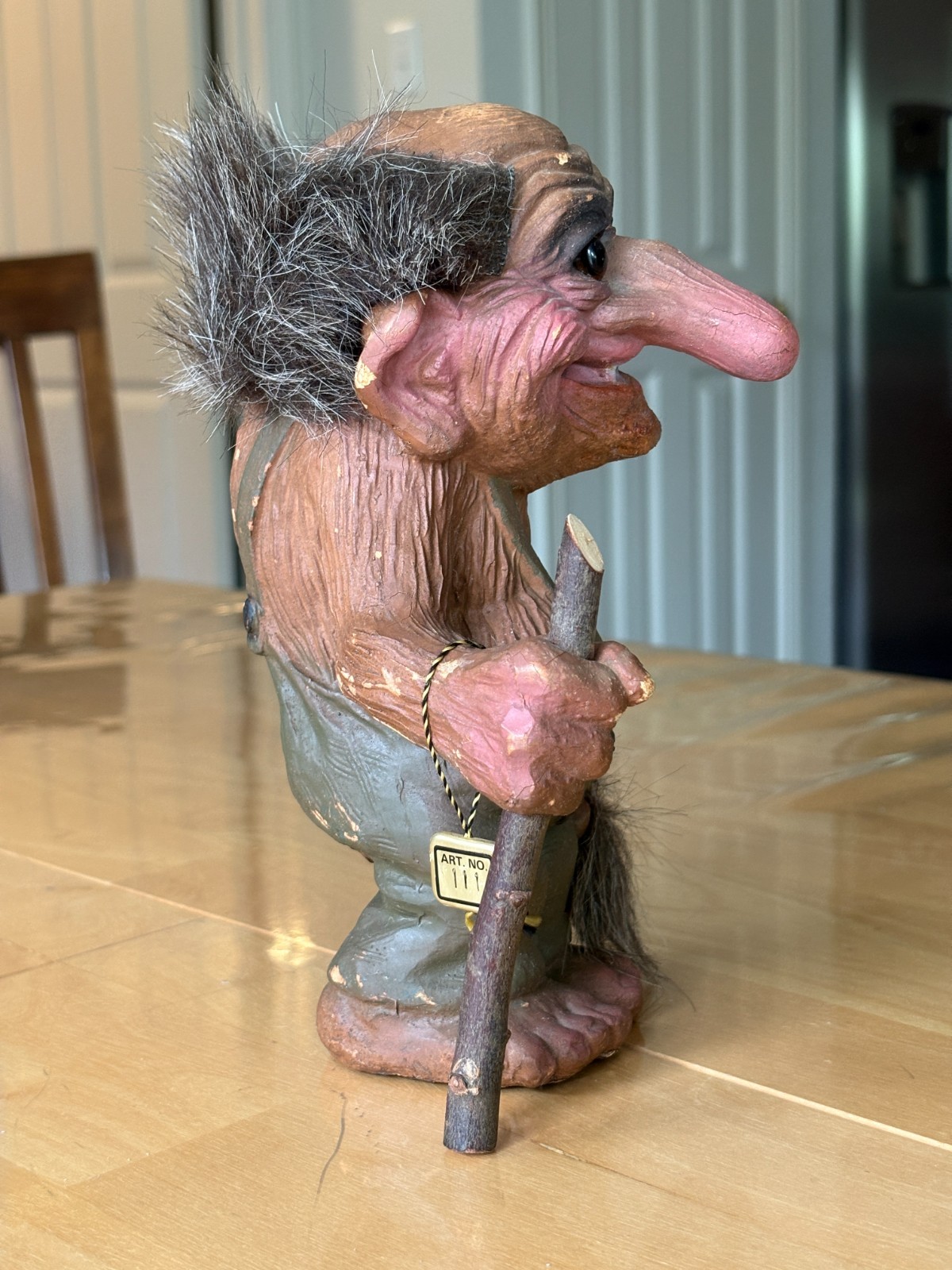 Nyform #111 with tag Norway Troll with Walking Stick 8 5/8 ” tall