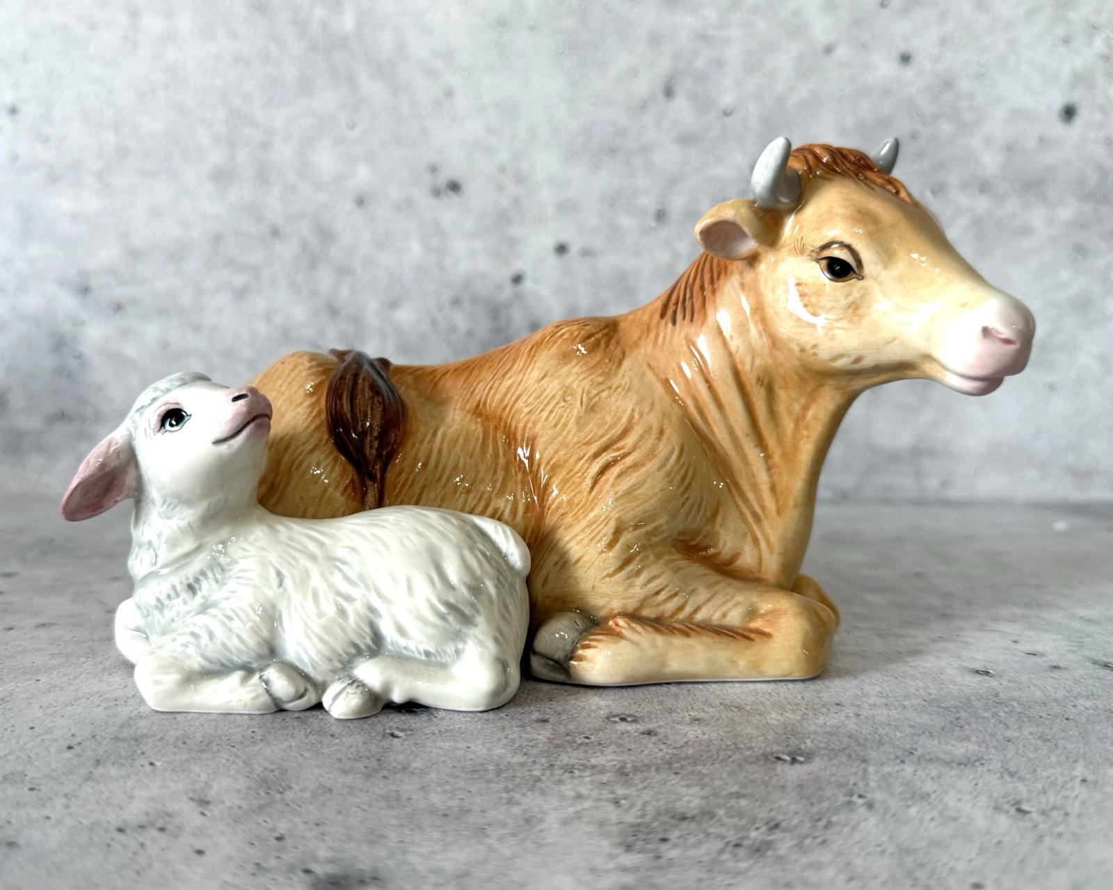Fitz & Floyd Nativity Oxen & Lamb Classic 6.5 ” 19/208 In Box MINT