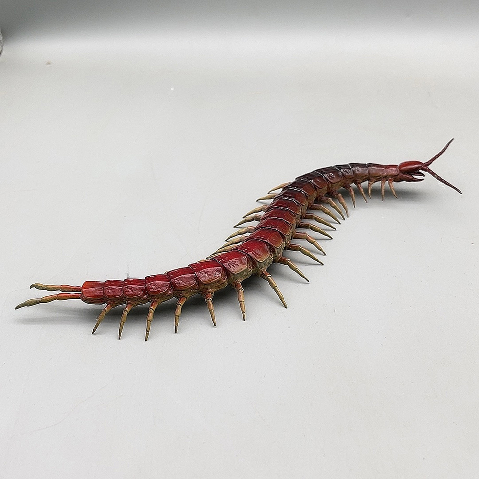 9.8-inch Bronze Big Centipede Statue,Colored Copper Metal Art Collection Gift