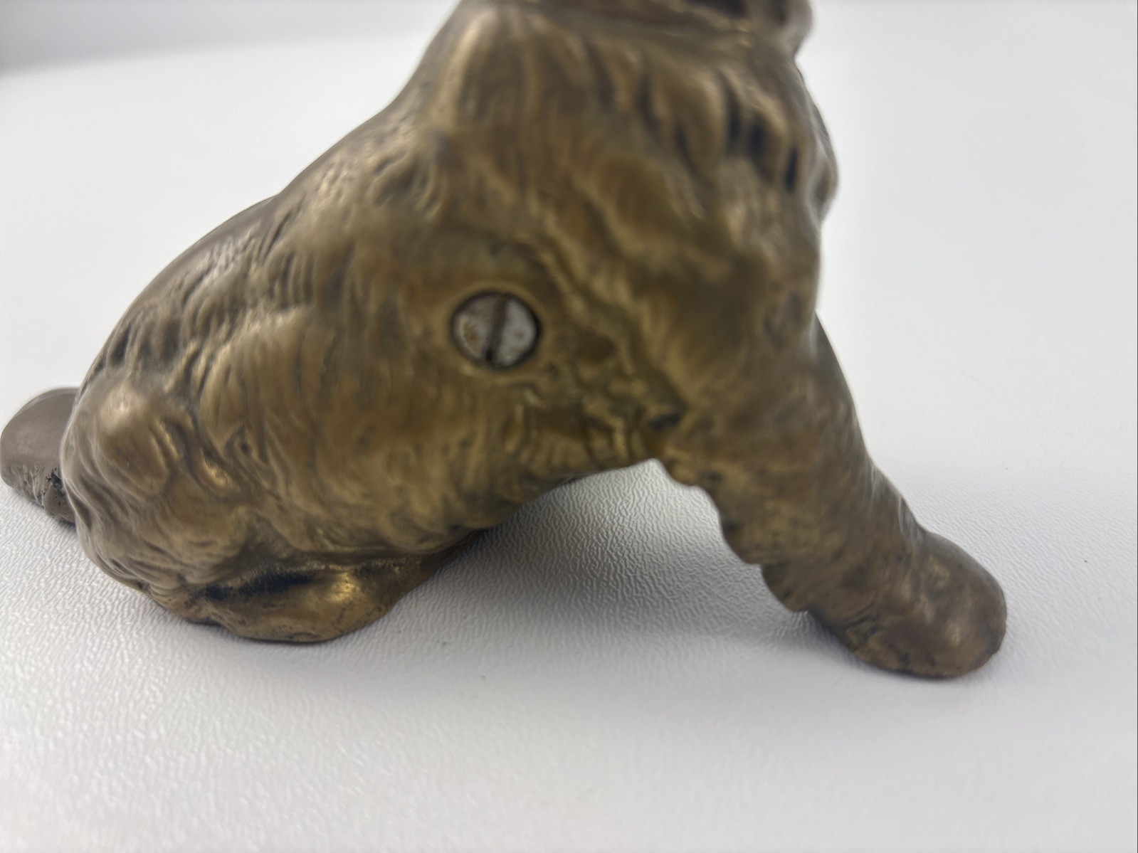 Vintage Solid Brass7″ Scottish Terrier Coin Bank