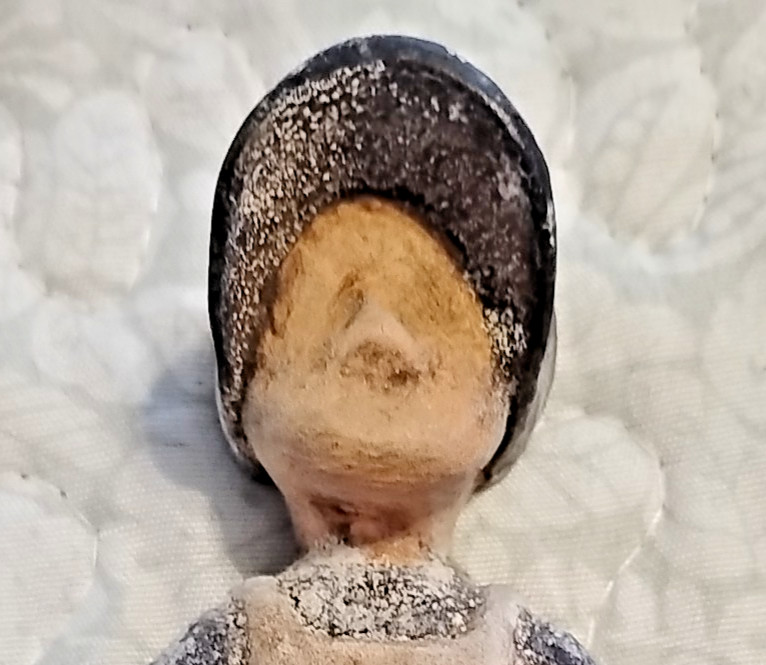 Two Decorative Handmade/Painted Figures Folk Art Wall Hangings or Standing 3″