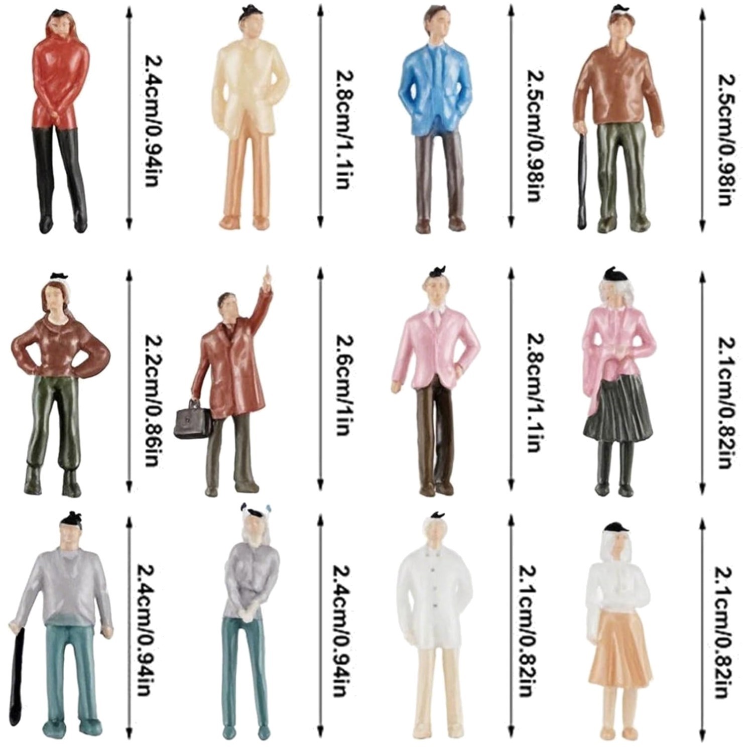Miniature People Figurines 100-Piece Set
