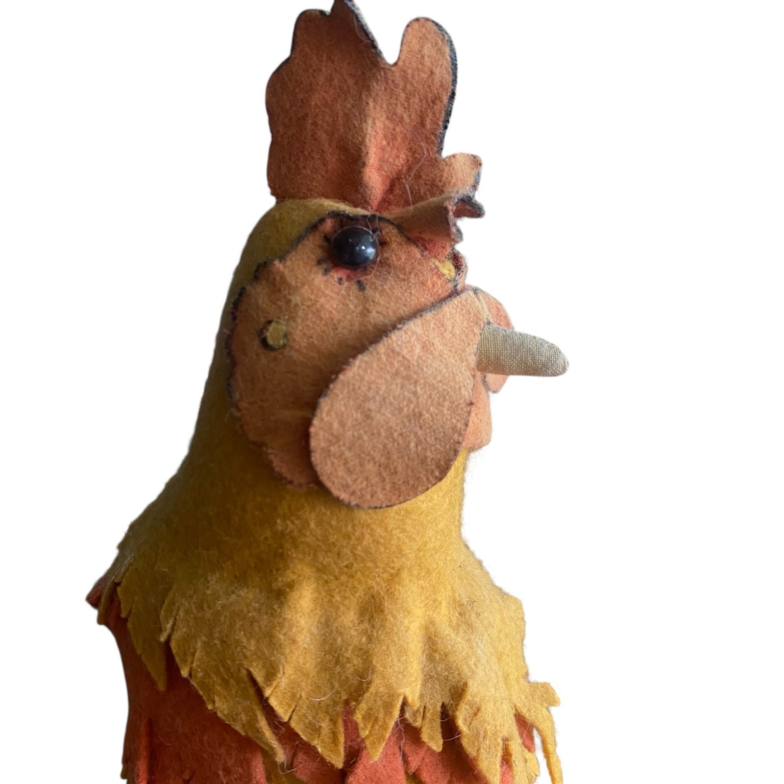 Hallmark Vintage Handmade Craft Rooster Fall Autumn Thanksgiving Colors Country