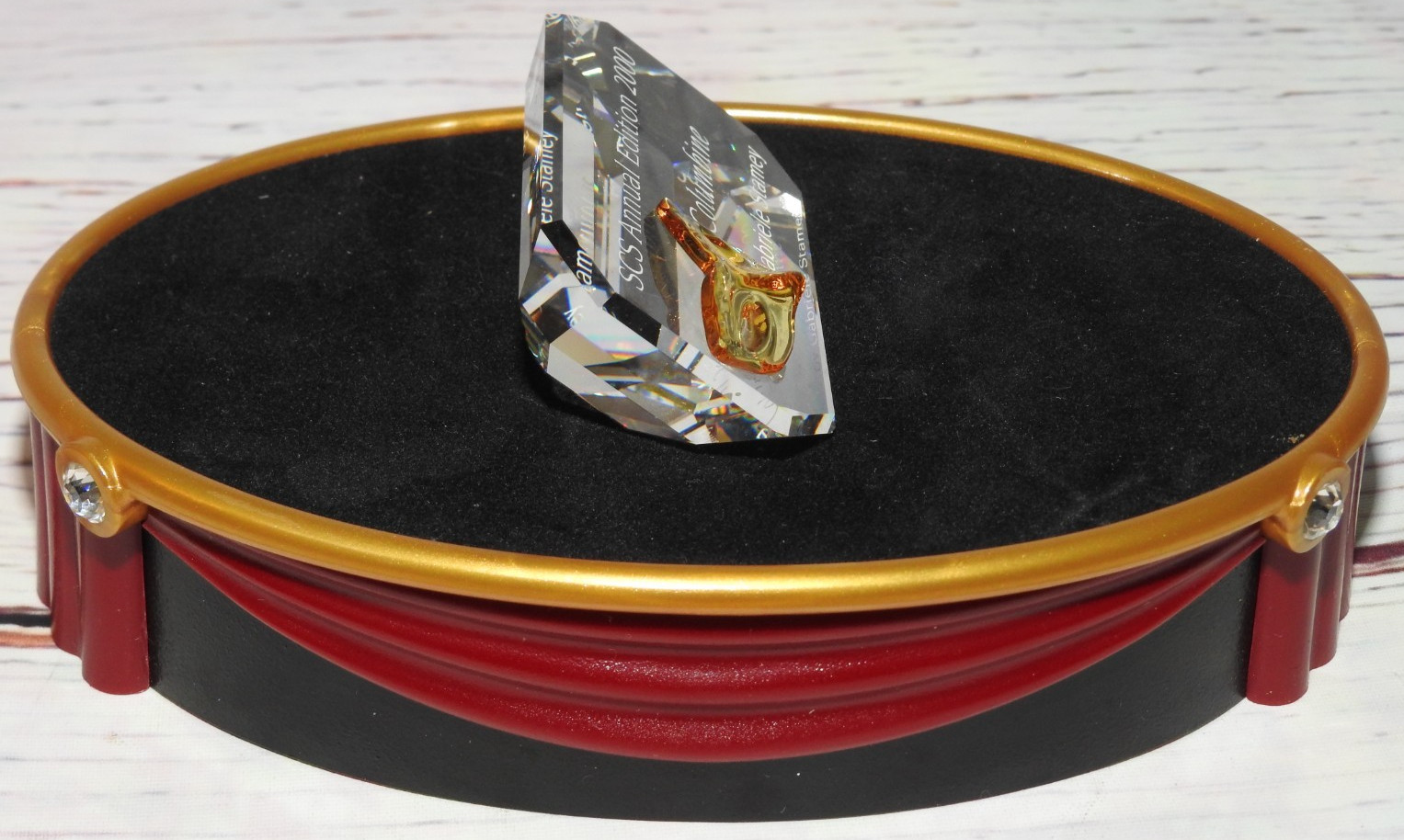 Swarovski Crystal 2000 Columbine Plague By Gabrielle in Stamey Box