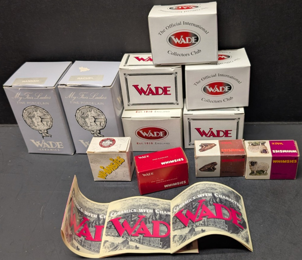 11 Empty Wade Figurine Boxes Size 4″ x 3″, 2.25″ x 1.5″ 4″ x 2.5″ Original