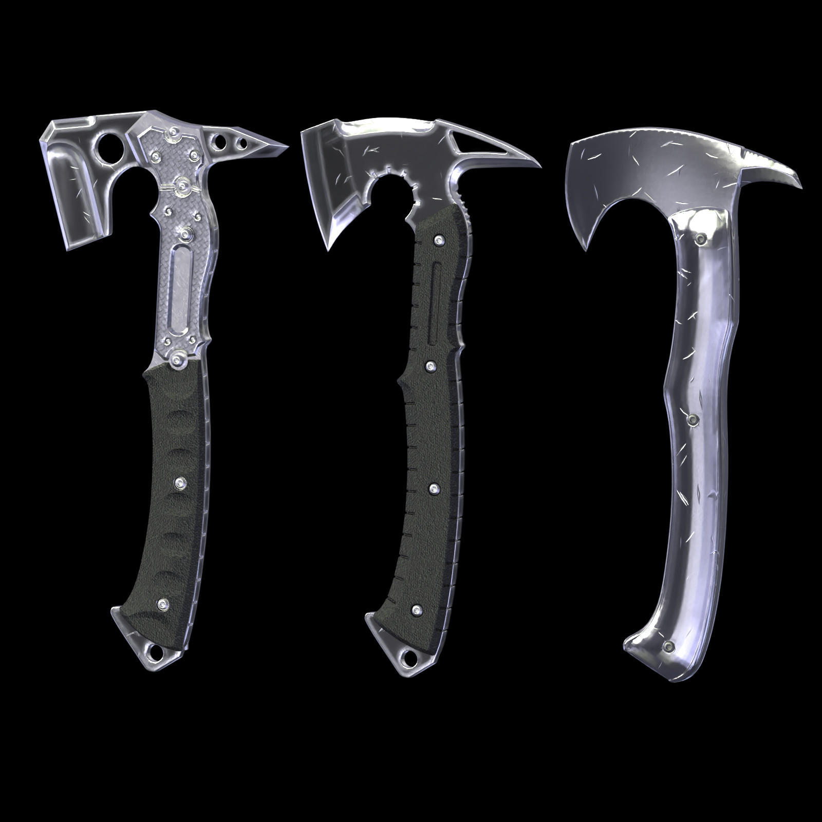 Leon’s Hatchet Cosplay Prop Resident Evil Hand Painted Model / DIY Kit 8 pcs