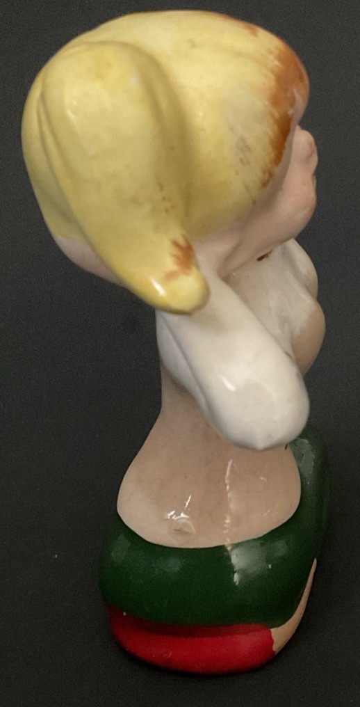 Teenage Age Girl On Phone 3” Figurine Vintage 50’s Japan Blond Ponytail