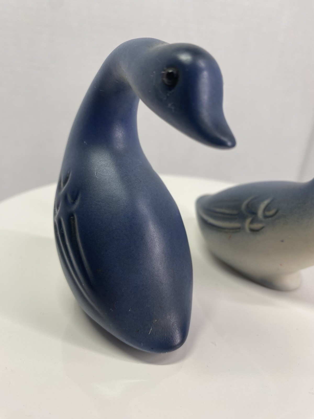 Vintage Geese Ceramic Matte Glaze Figurines Made In USA 4 Inch