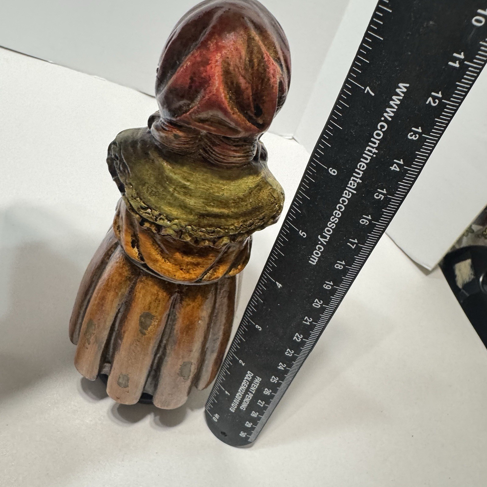 MCM Wooden Dutch Figurine Woman Girl Peasant Rustic Folk Art Vintage 60s