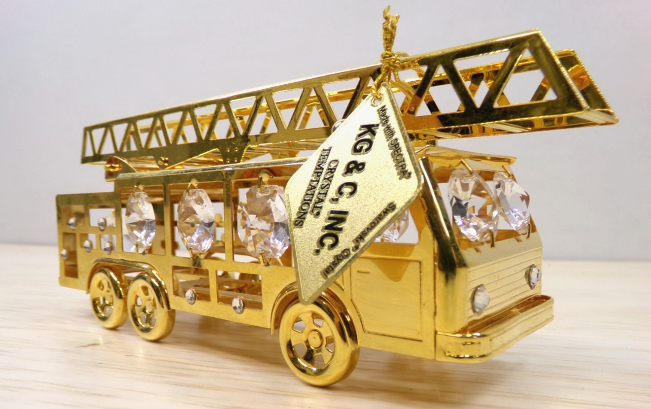 Fire Engine KG & C Inc Crystal Temptations Made w/ Swarovski Crystal Gold Plated