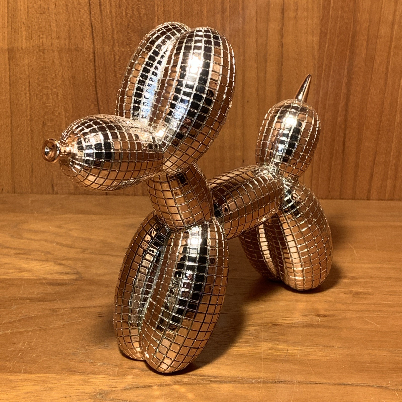 Disco Rose Gold Balloon Dog
