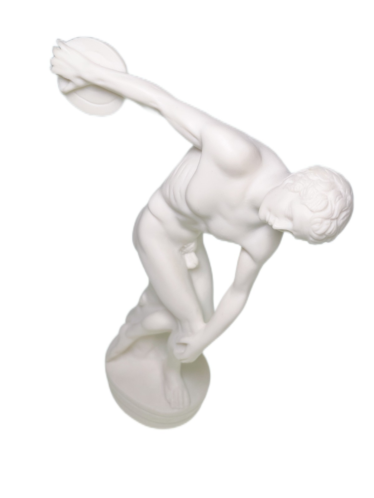 8” Discobolus Discus Thrower Olympic Alabaster Statues Greece Figurine Figure