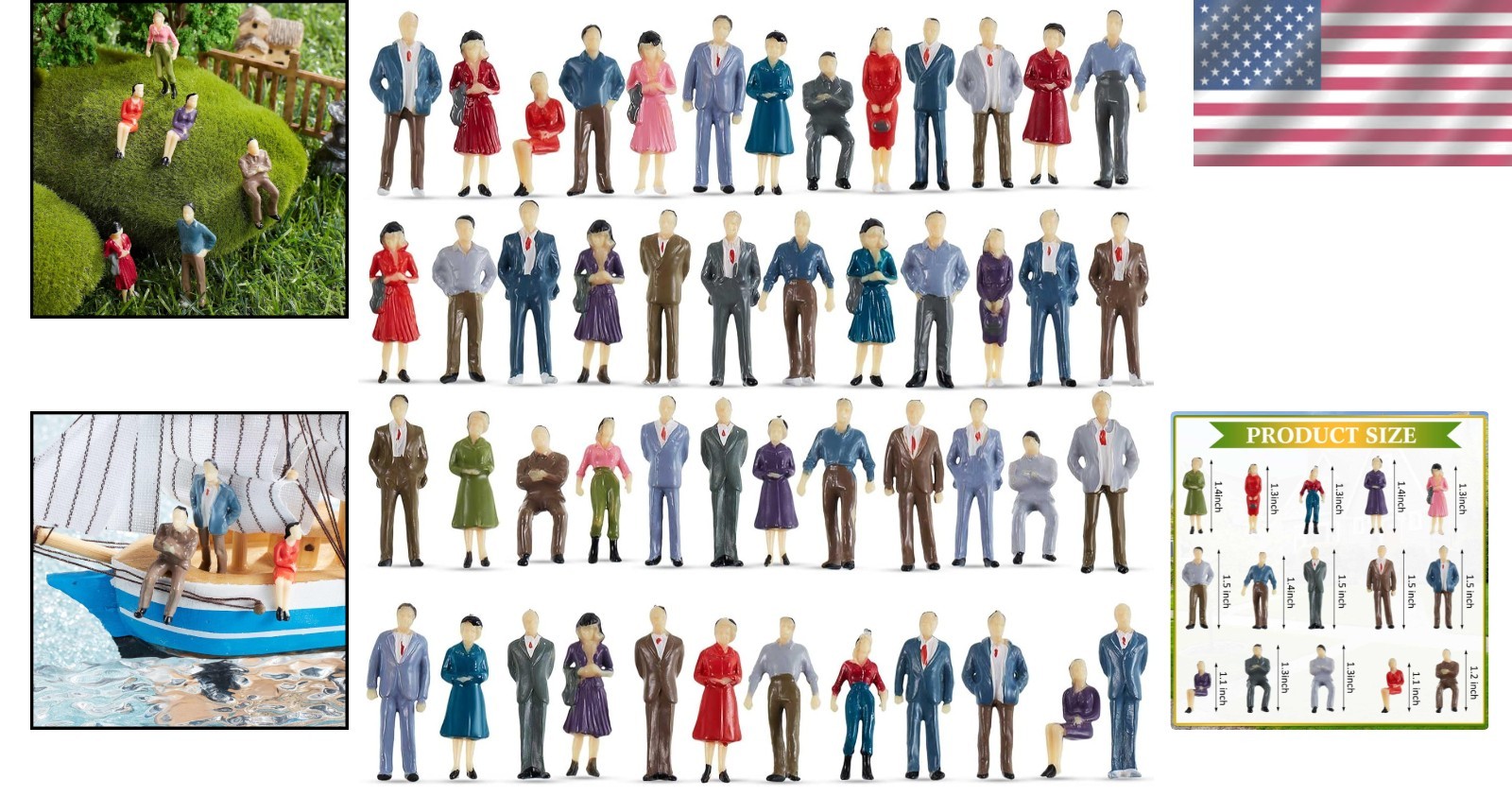 Diverse 1:50 Scale Miniature Figures Collection