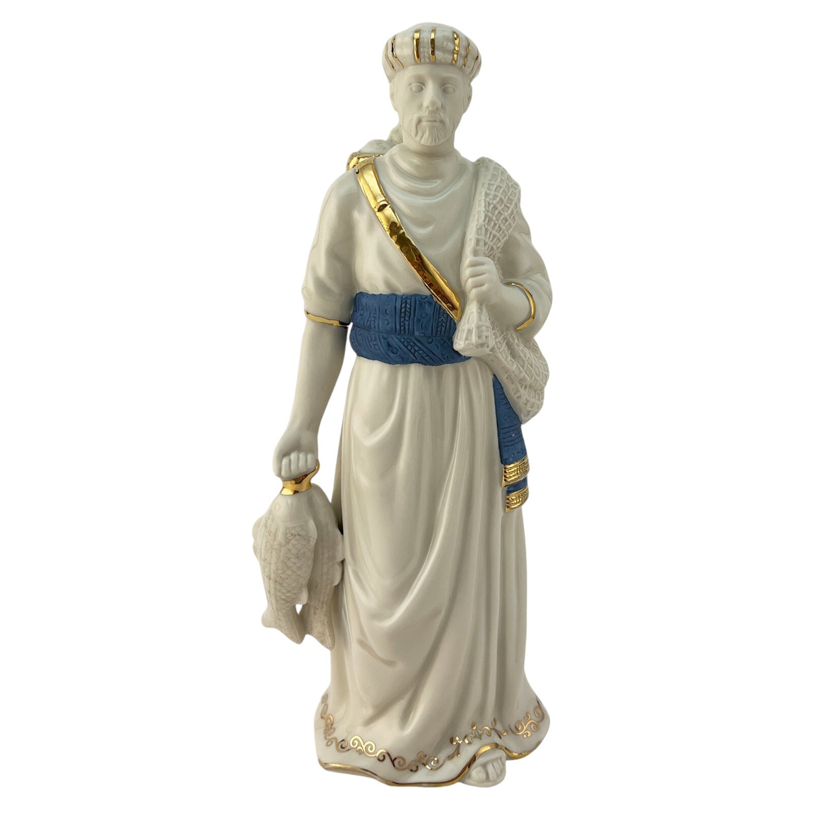 IMPERFECT Lenox China First Blessing Nativity FISHERMAN 8 3/4″ Figurine NOS