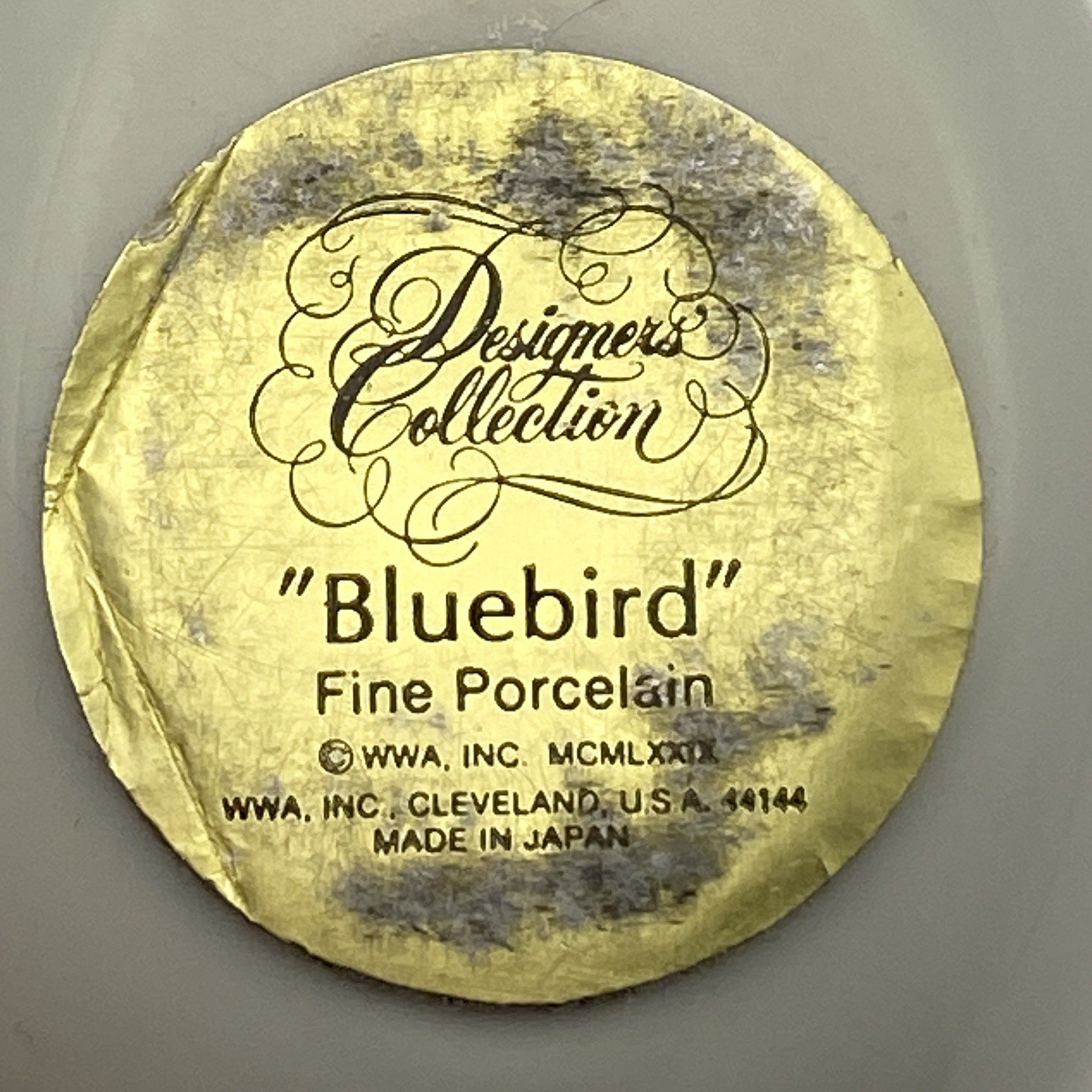 Vintage 1979 Designers Collection Fine Porcelain BLUEBIRD Egg Made in Japan Bird