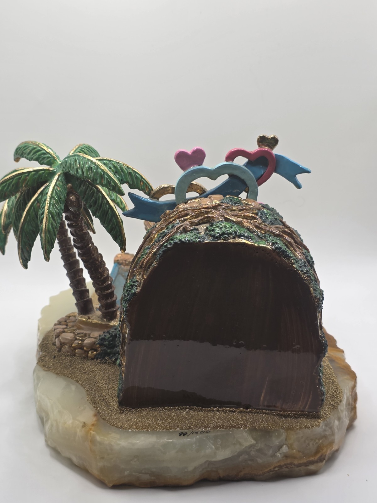 Ron Lee Tunnel of Love Clown Sculpture Signed 99/1500 Limited Edition Onyx Base