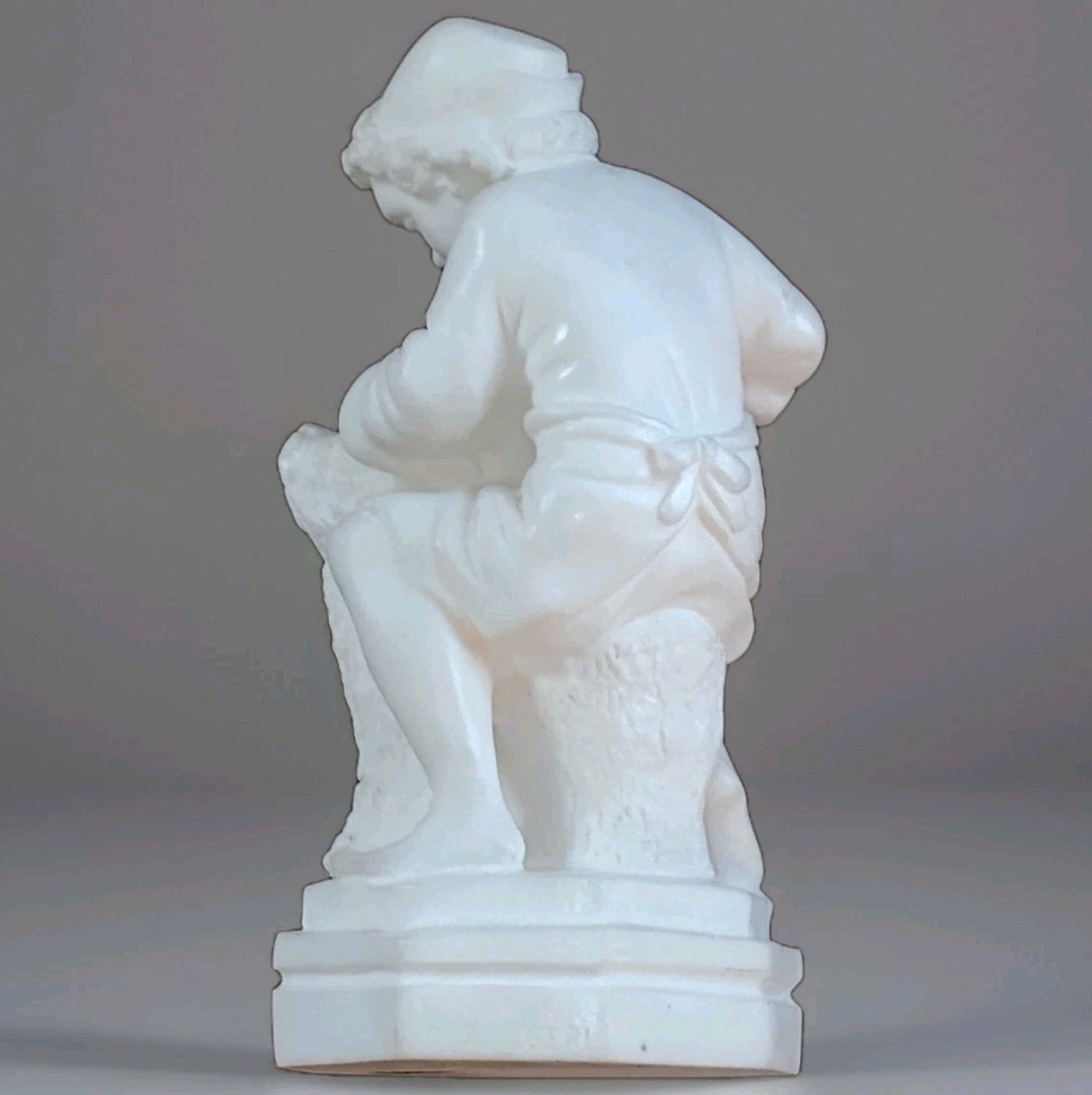 Young Michelangelo 5.75″ Sculptor with Chisel & Stone Sculpture Vtg Statue Italy