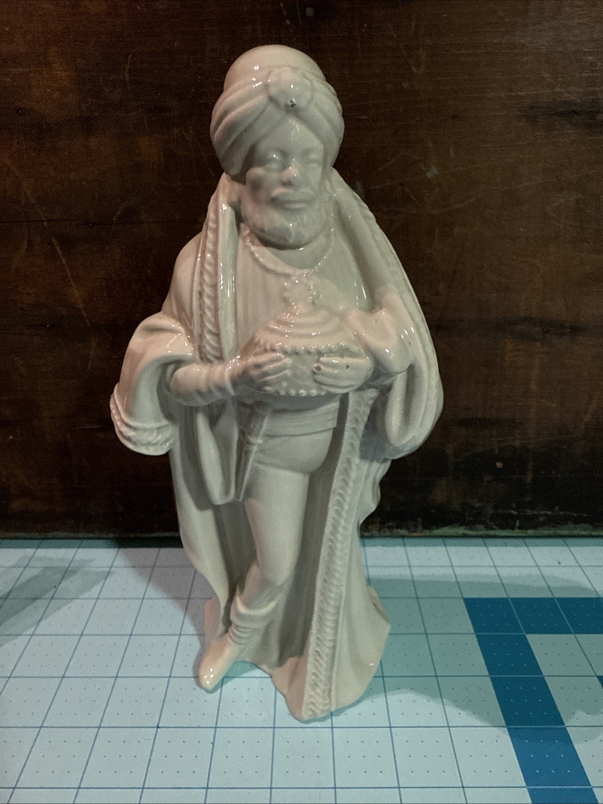 VTG Ceramic/Porcelain Christmas 3 Wise Men We Three Kings White GLAZE 10” Tall