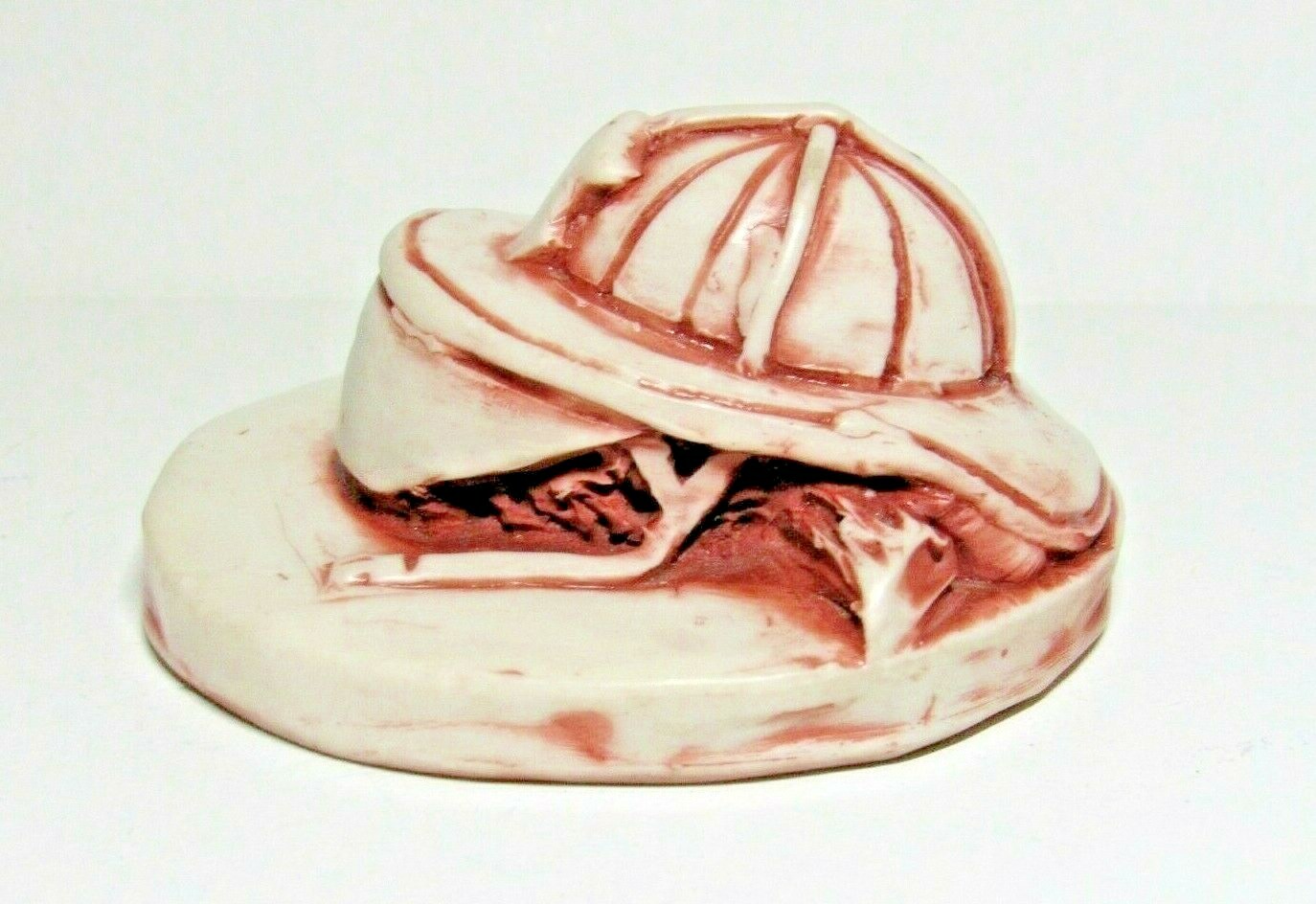 Limited Edition Georgia Marble Firefighter Fireman Hat Numbered Figurine Signed