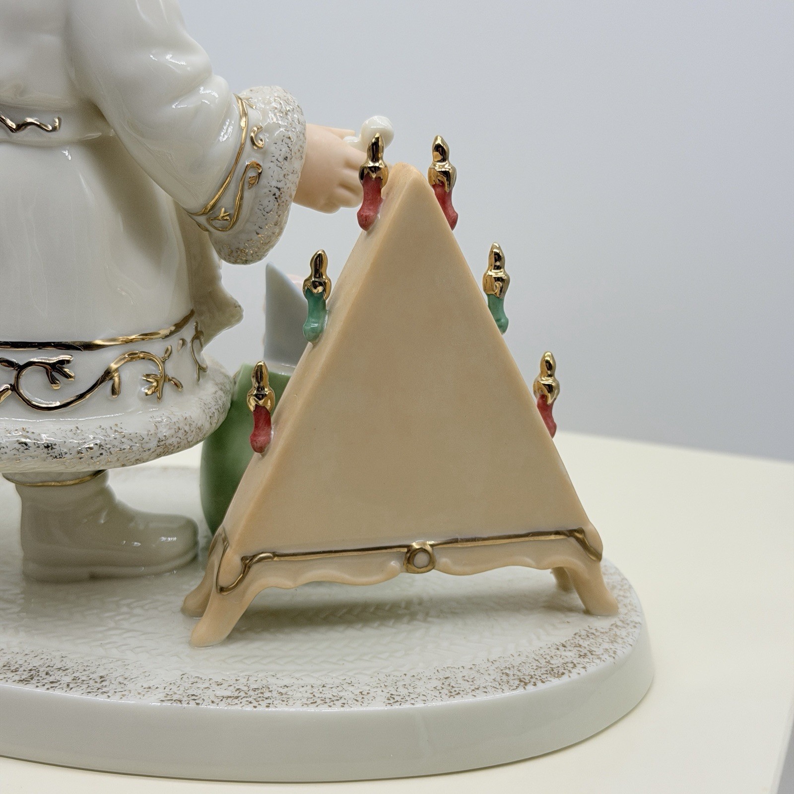 Lenox Classic International Babbo Natale Santa Figurine 24KT Gold COA & Box