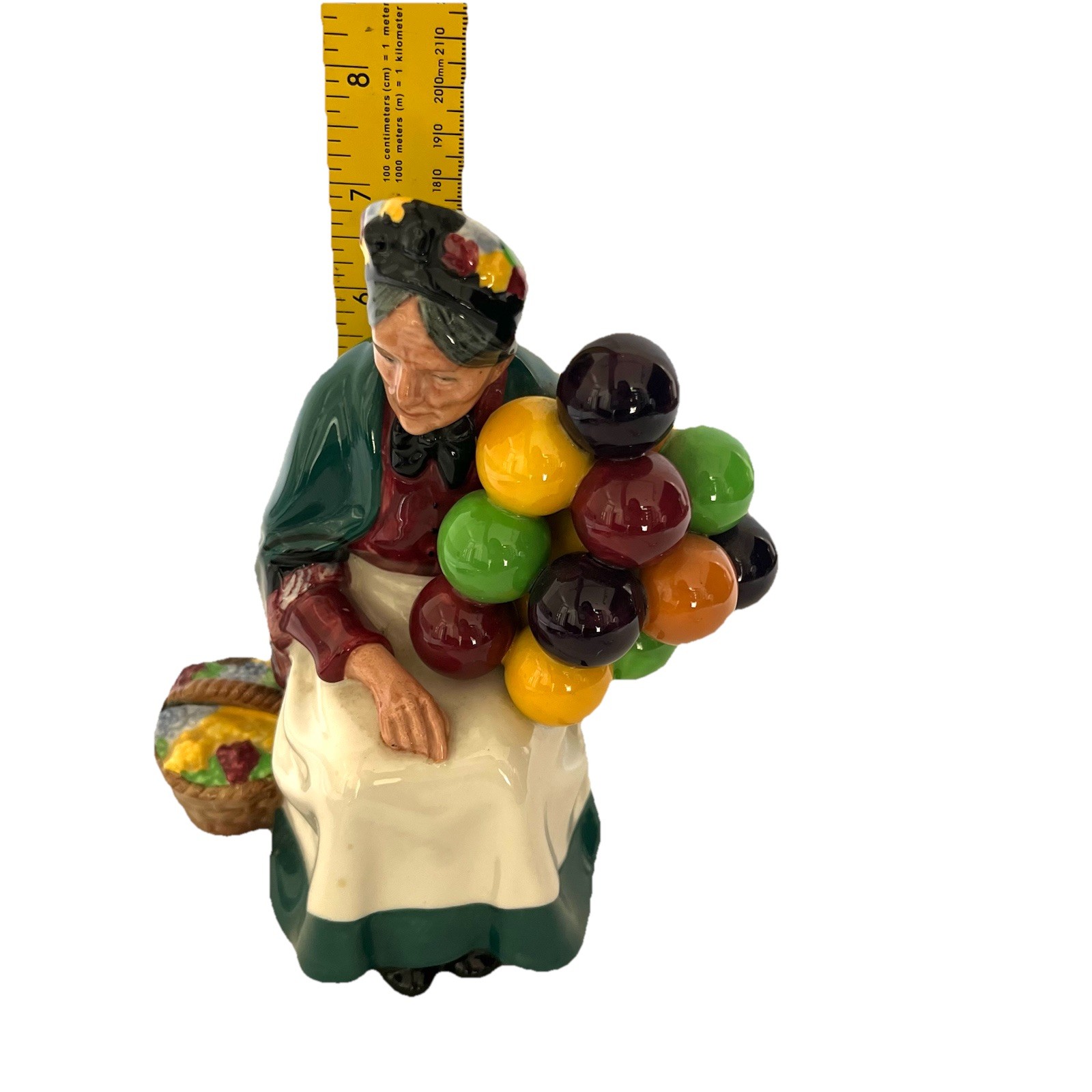 ” The Old Balloon Seller” Royal Doulton England HN 1315 Lady Porcelain Figurine