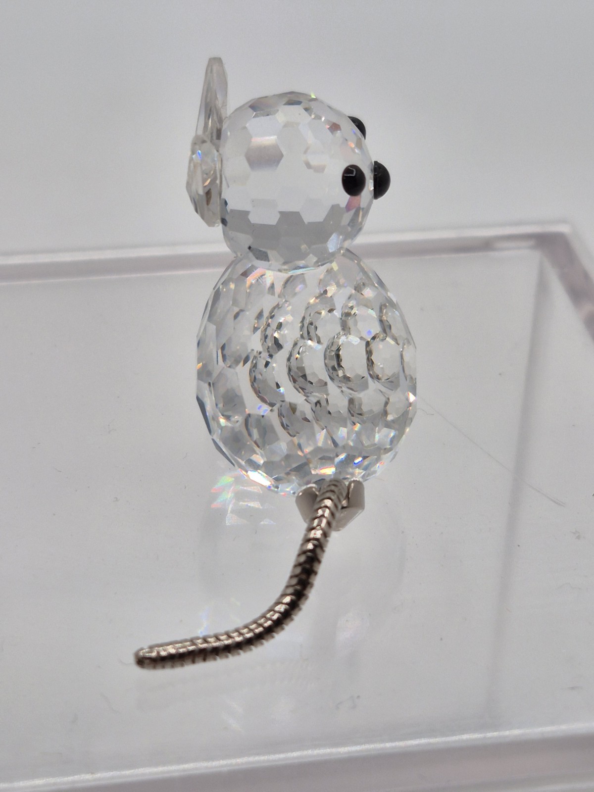 SWAROVSKI SILVER CRYSTAL FIGURE CAT 1.25″ TALL IN BOX AUSTRIA