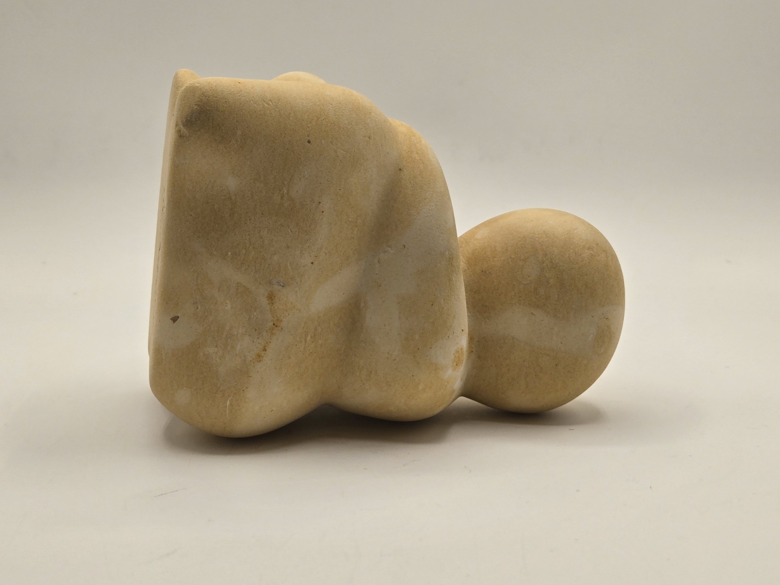 Joe Xuereb Handcarved Abstract Sculpture Seated Figurine