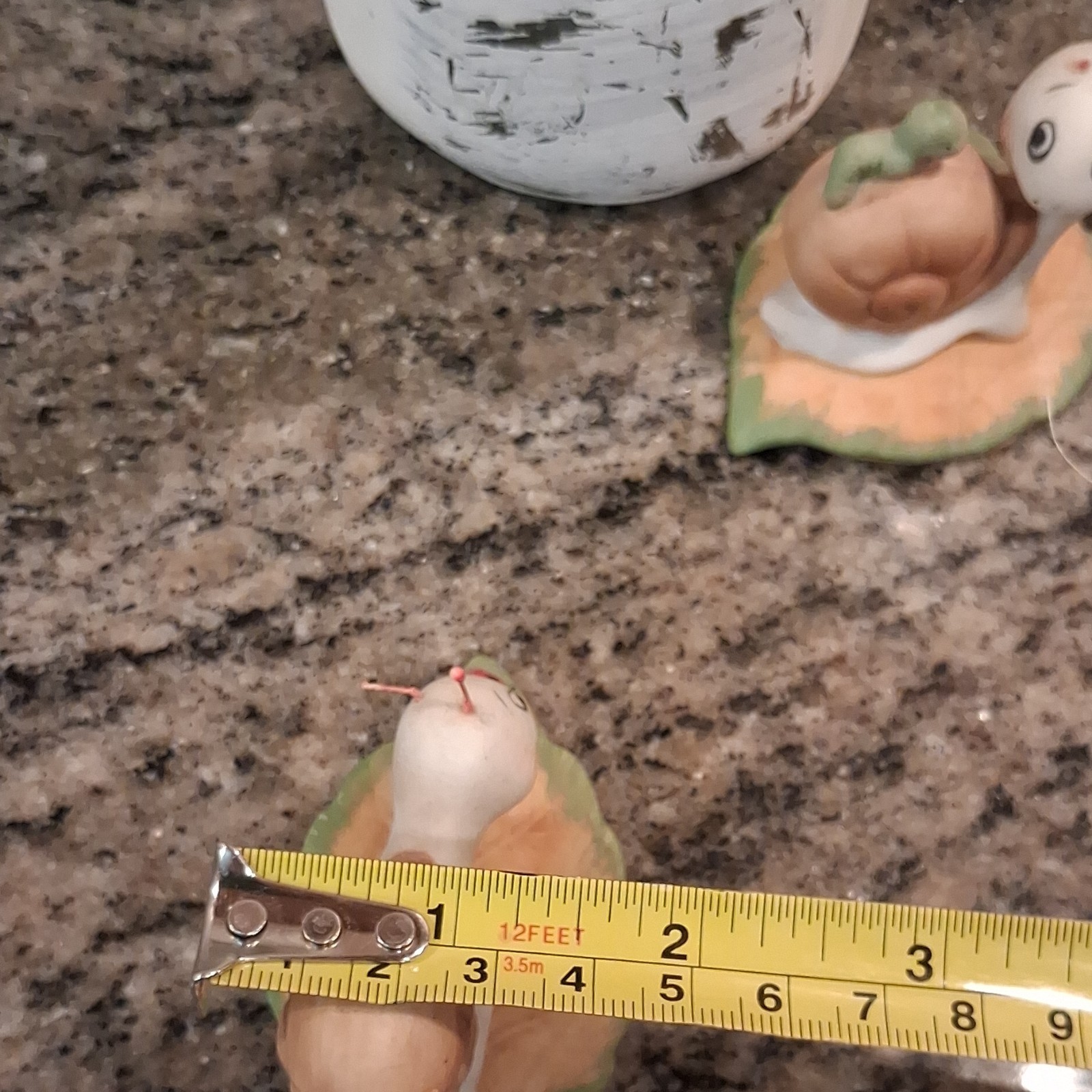 Homco Ceramic Snail Figurines Set of 2 Hand Painted Matte Novelty Animals #AA-7