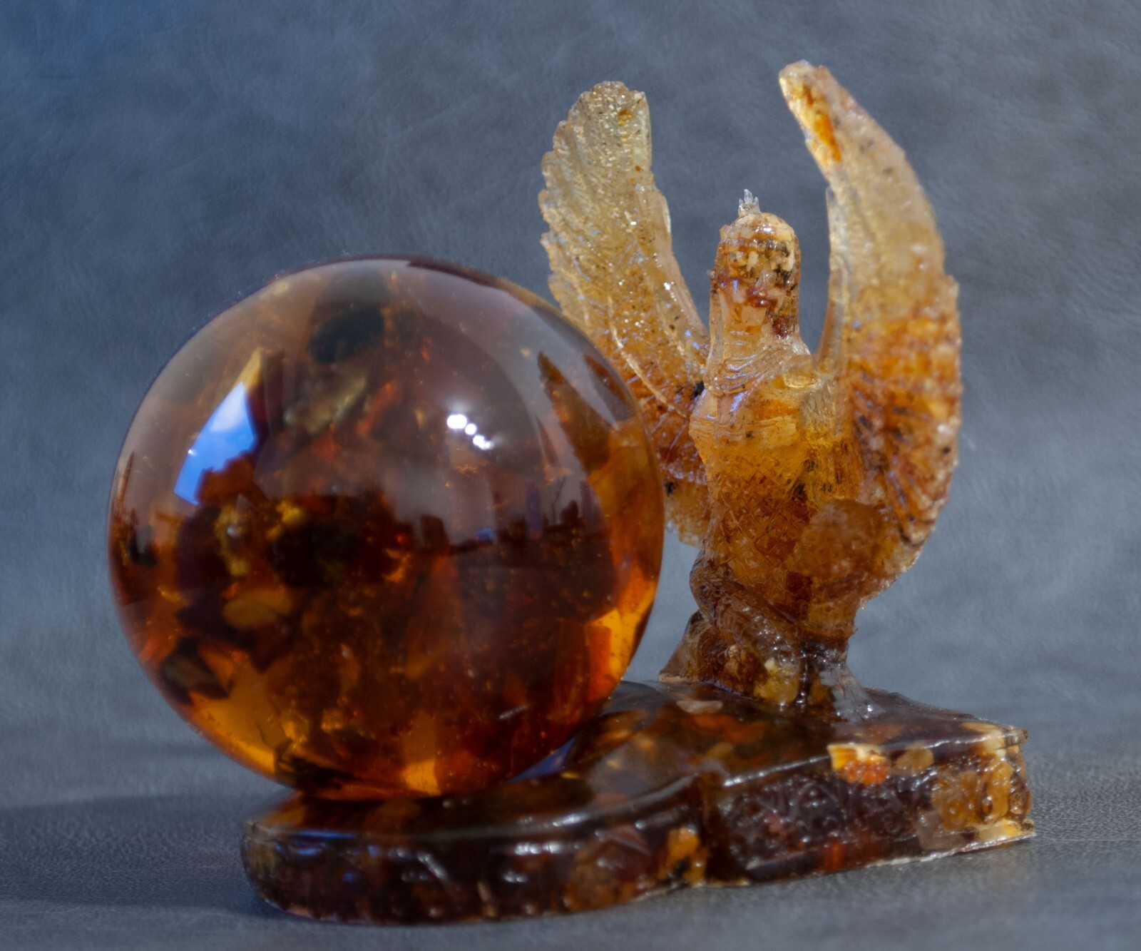 Egyptian Winged Goddess Isis and Amber Ball with inclusion Bee – Wholesale