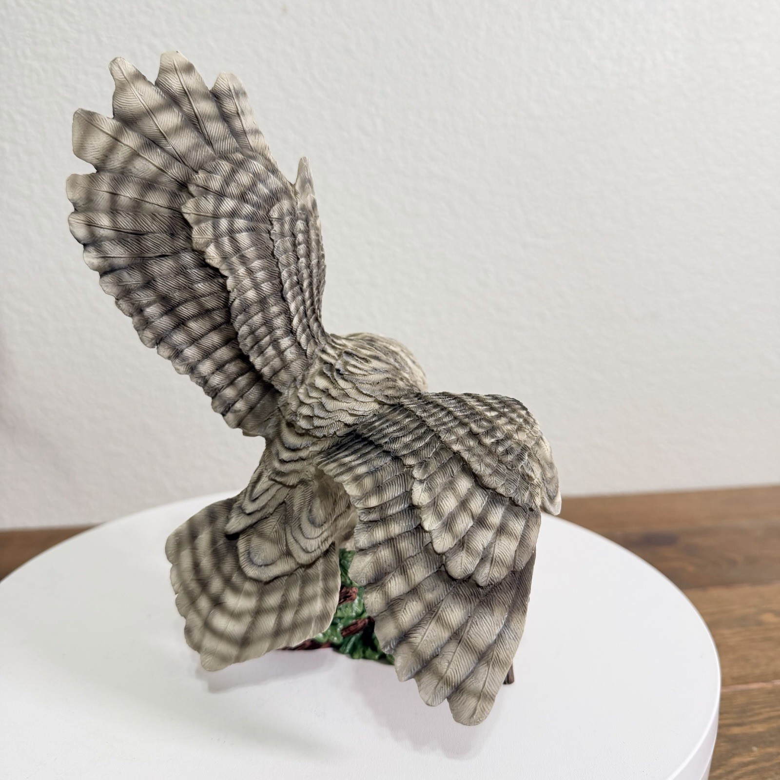 Hamilton Collection Barred Gray Owl Sculpture Figurine 1995 Vintage