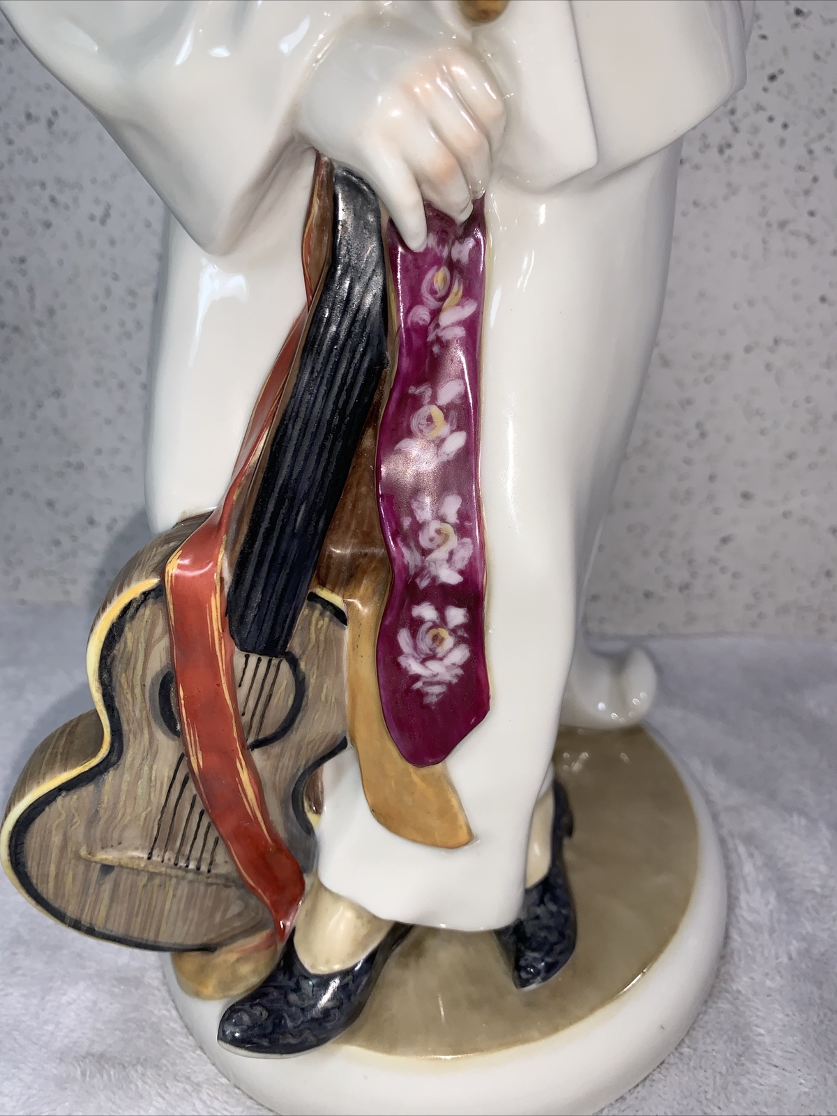 VINTAGE RARE KARL ENS PORCELAIN PIERROT CLOWN FIGURINE 1920S GERMANY 13.5 In.