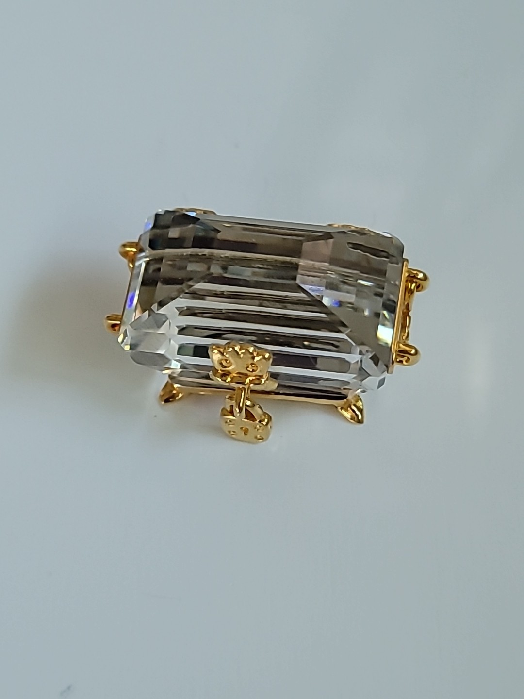Swarovski Crystal – Mini Treasure Chest With Gold Accents