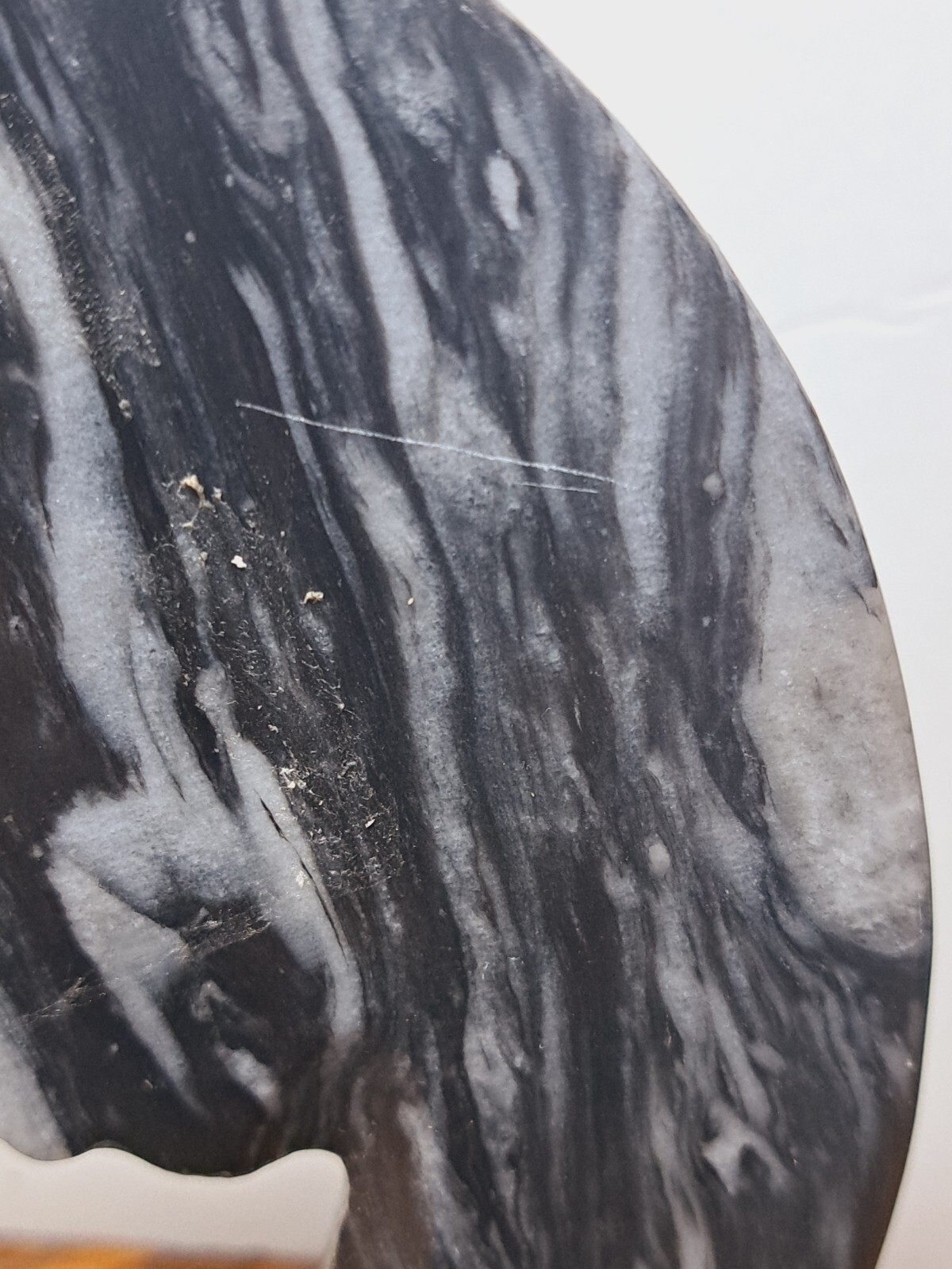 Black & Gray Marble Sculpture Of Mother & Child 6.5” High