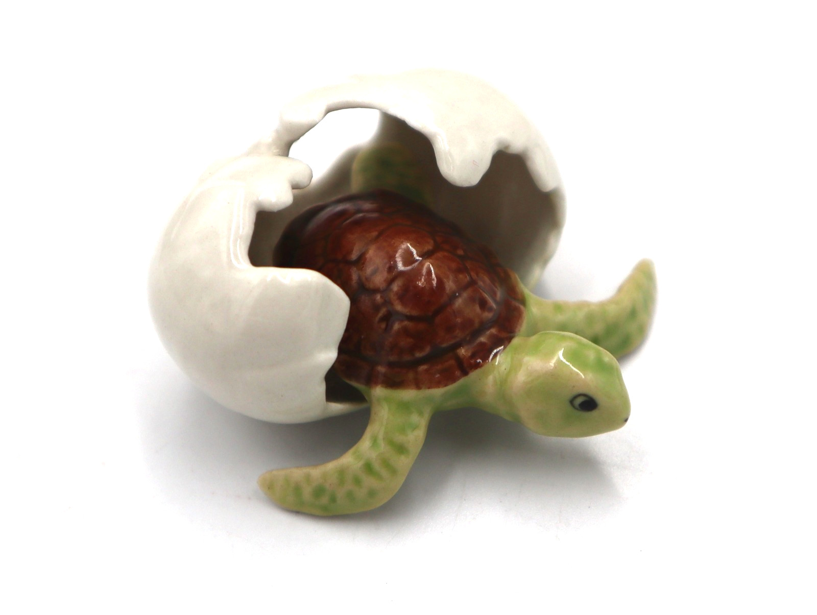 Miniature Turtle Figurine Ceramic Baby Turtle Egg Cute Animal Collectible Decor
