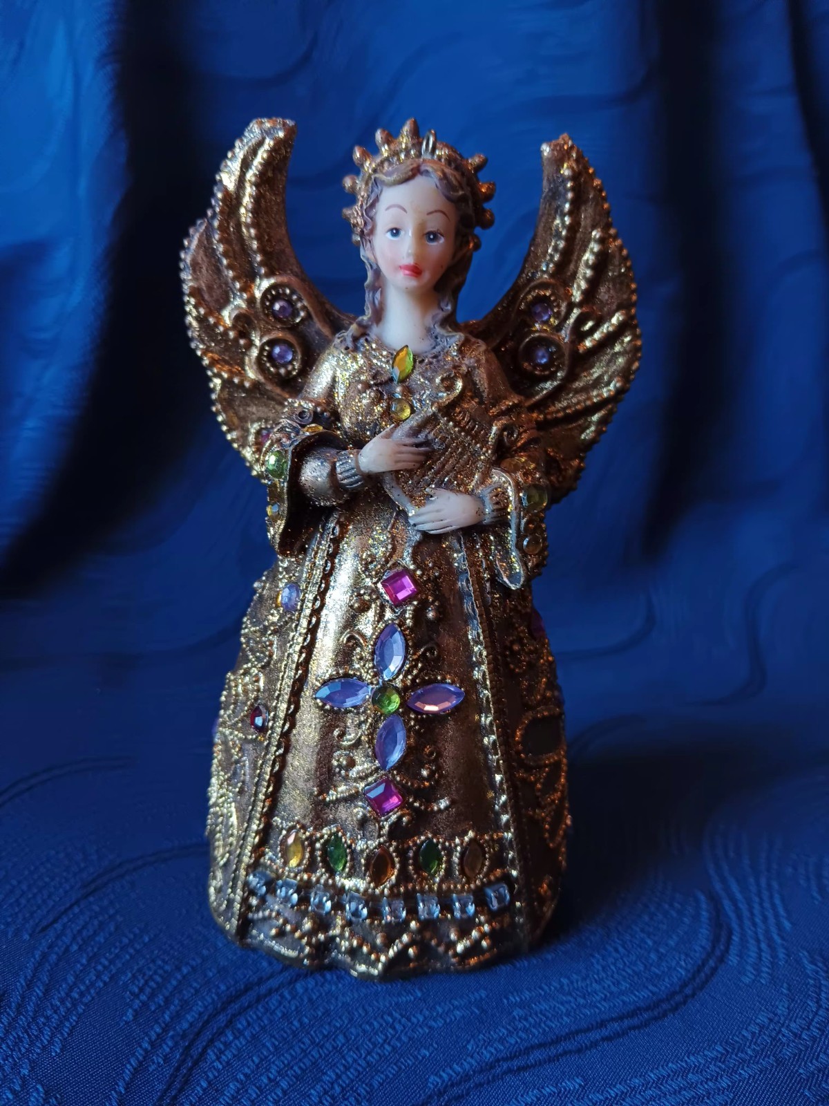 Vintage Jeweled Angel Figurine Small