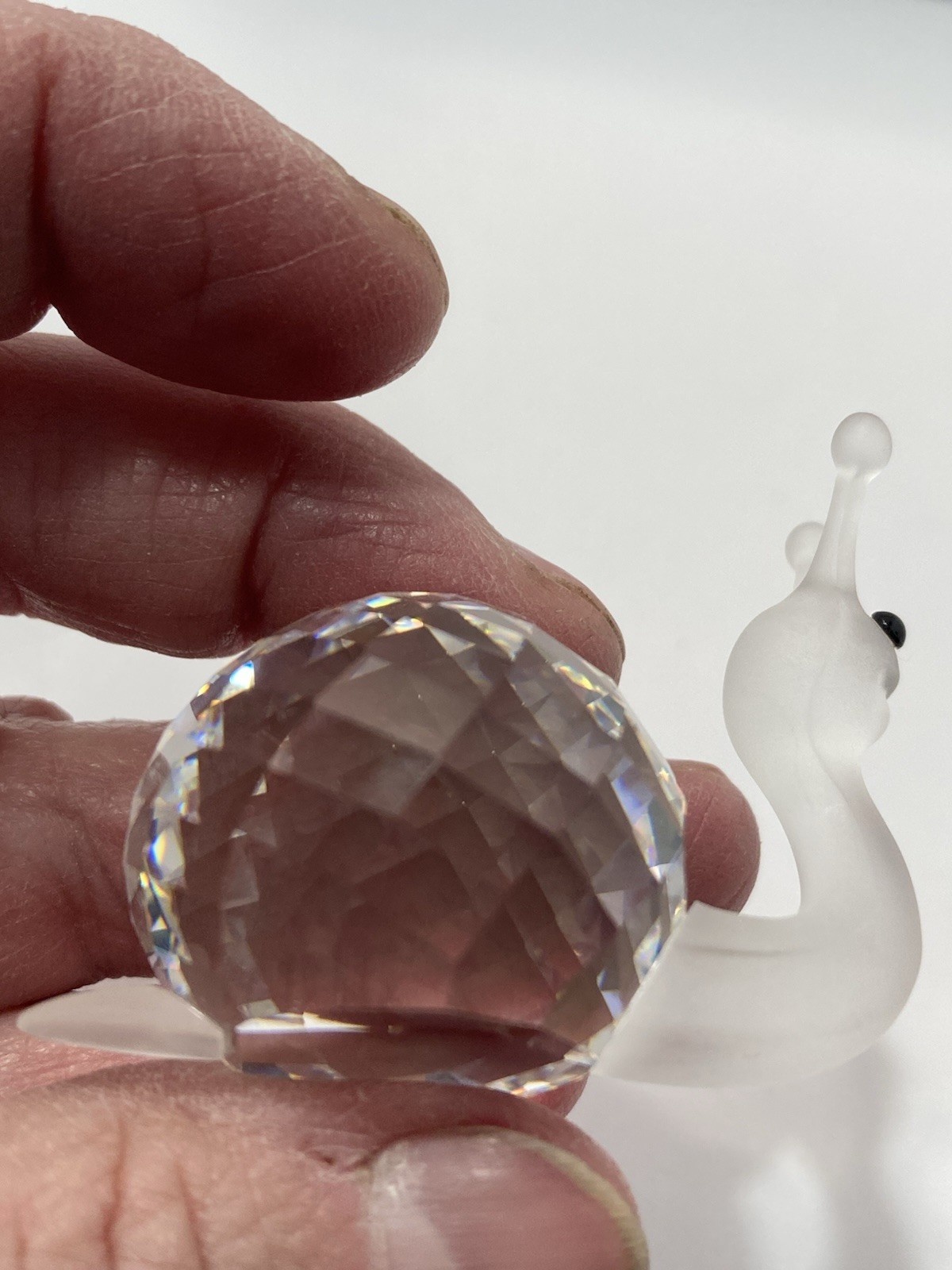 swarovski crystal small snail figurines (2)
